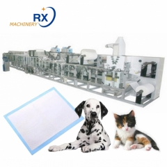 Línea de producción semiautomática de almohadillas para mascotas
